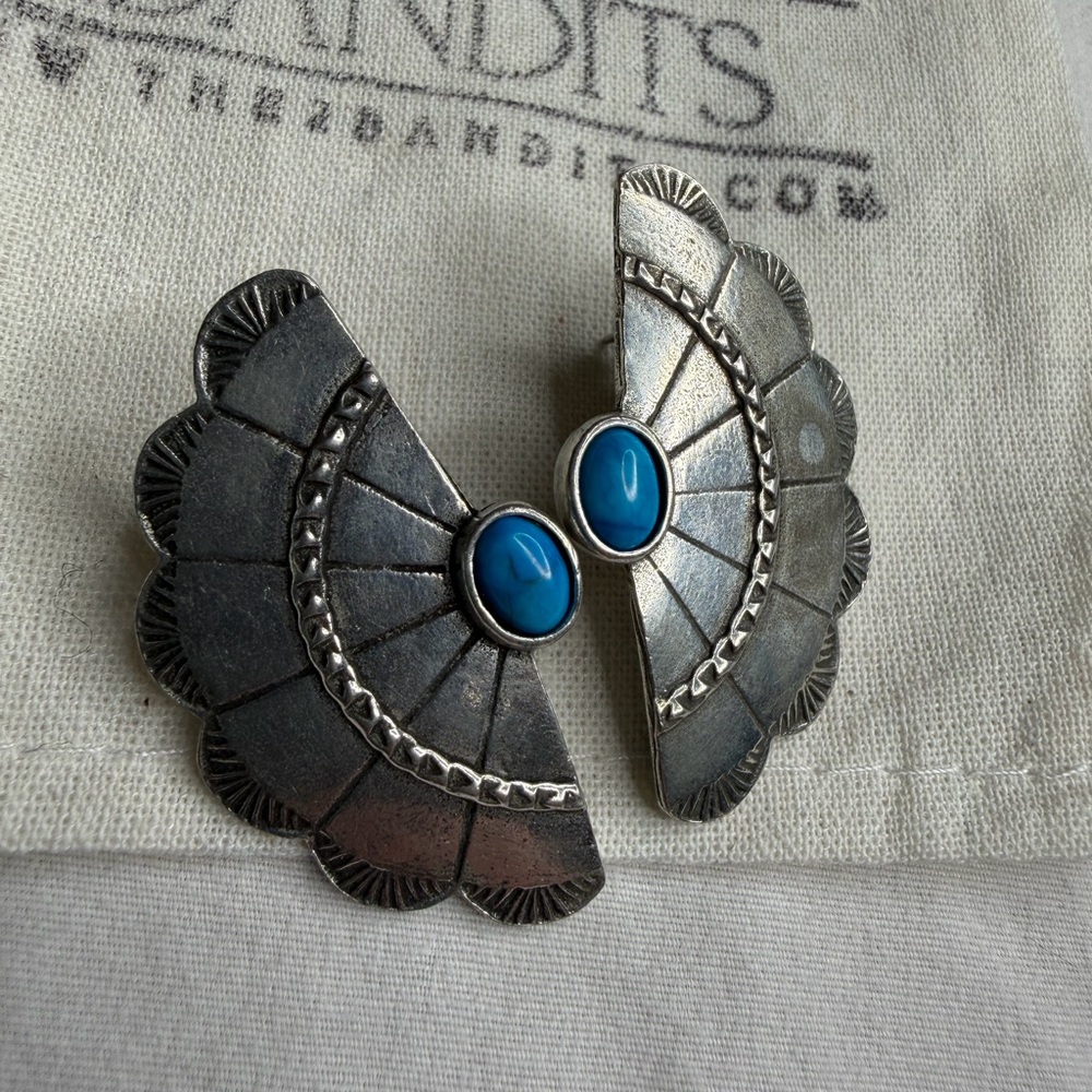 2 Bandits Concho Wing Earrings